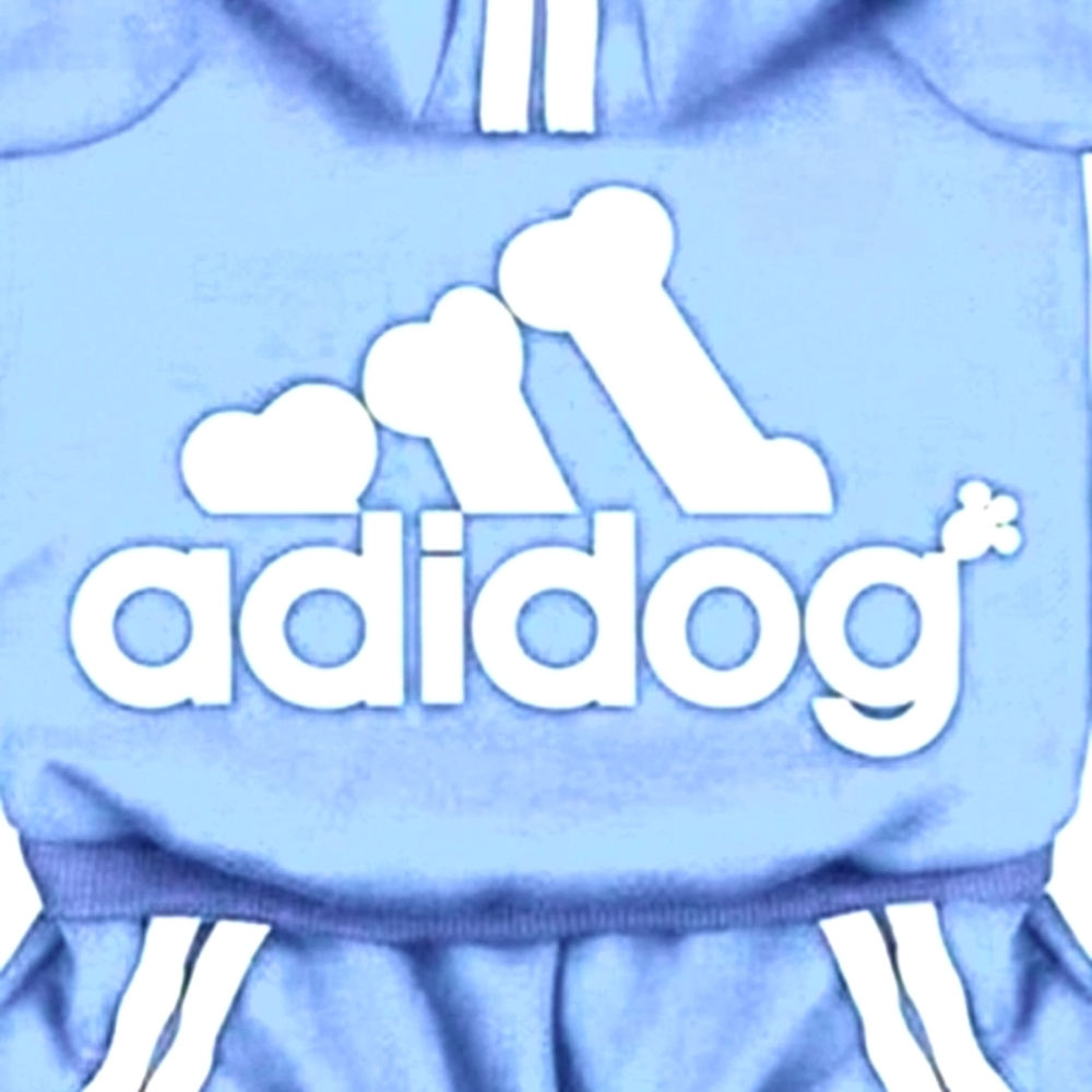 NWOT Blue Doggie Track Suit "Adidog" - Picture 2 of 7
